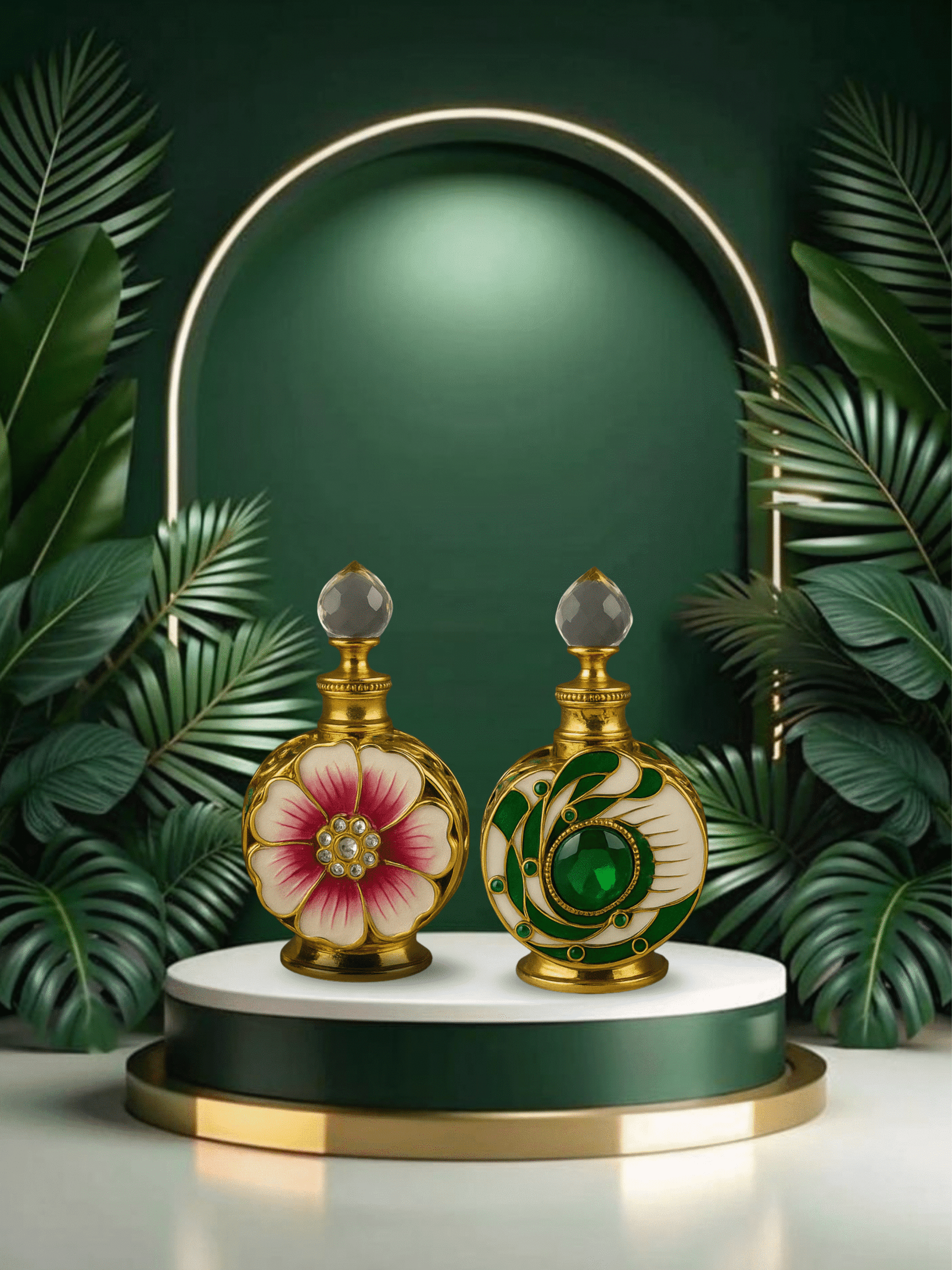 Circle Flower Attar Bottle Combo