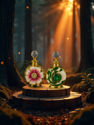 Circle Flower Attar Bottle